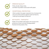 Honeycomb Packing Paper Roll - White