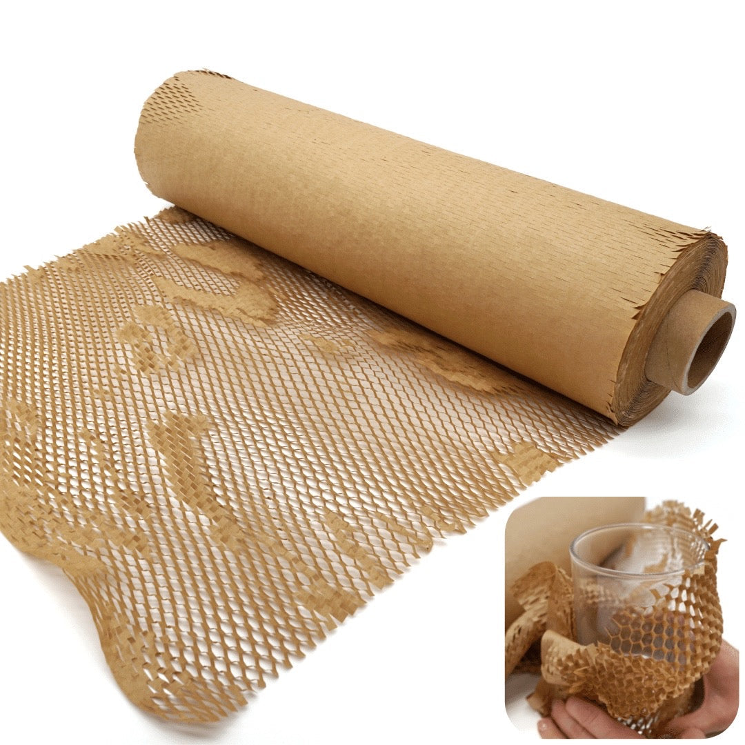 Eco Friendly width 500mm Paper Cushion Packaging Honeycomb Kraft Wrapping  Paper