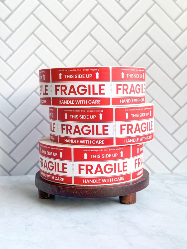 Fragile Stickers Roll 2x3" - 1000 count