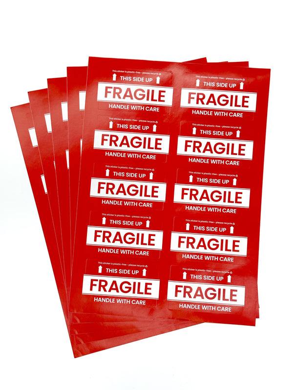 Fragile Stickers 2x3" - Plastic-free