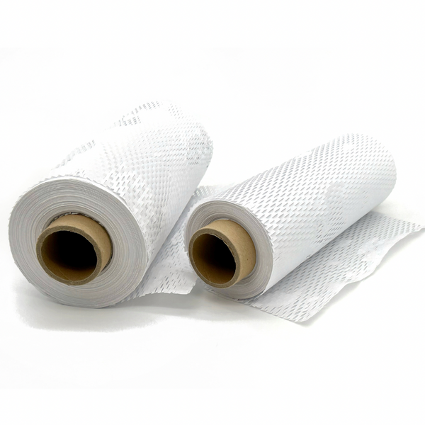 19.7" Honeycomb Packing Paper Roll - White