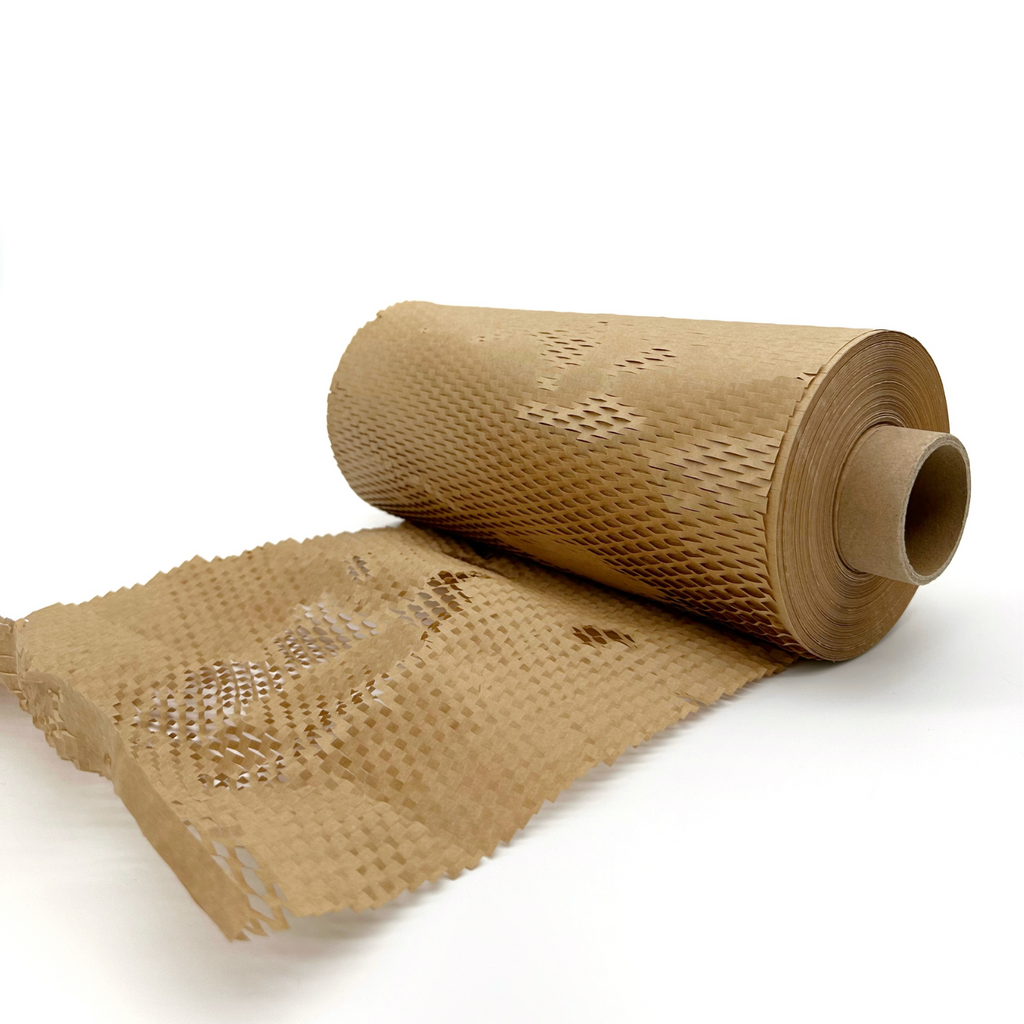 Honeycomb Cushioning Packing Paper, Brown Wrapping Paper Roll for Packing