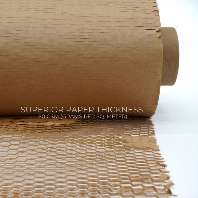 CreGear 15 x 165' Honeycomb Packing Paper for Shipping/Moving/Packaging,  Recyclable Honeycomb Wrapping Paper Roll, Protective Cushion Paper Packing